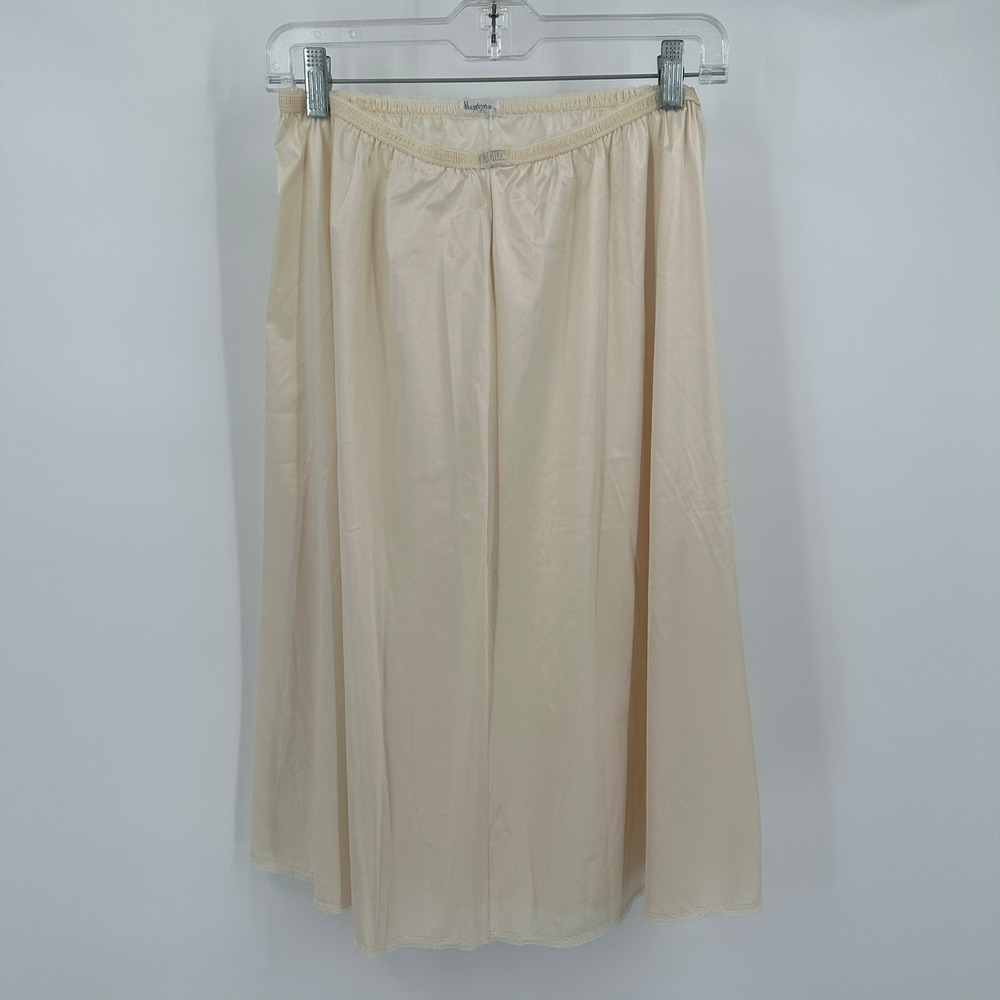 Henson Womens Vintage Ivory Lace Trim Half Slip Size XL Modest Feminine Lingerie